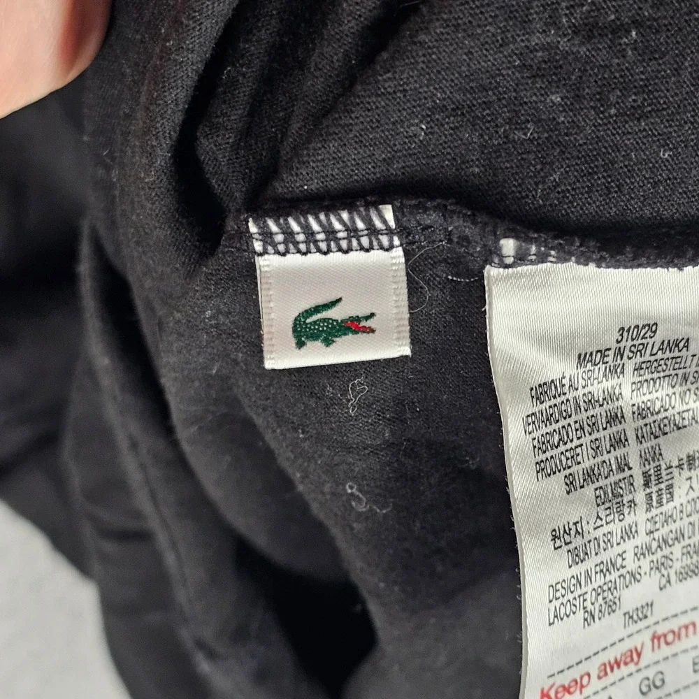 Lacoste T-Shirt Mens XL Black TH3321 Underwear Collection Logo